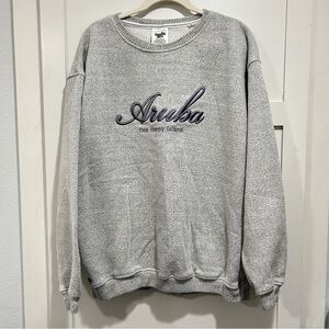 Aruba Sweatshirt Adult Extra Large Gray Logo Pullover Sweatshirt Pacific & Co
